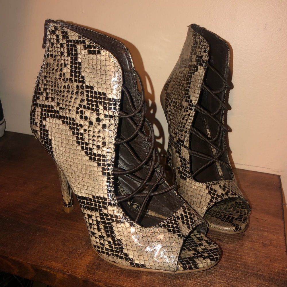 MIA Synthetic Snakeskin Sandal